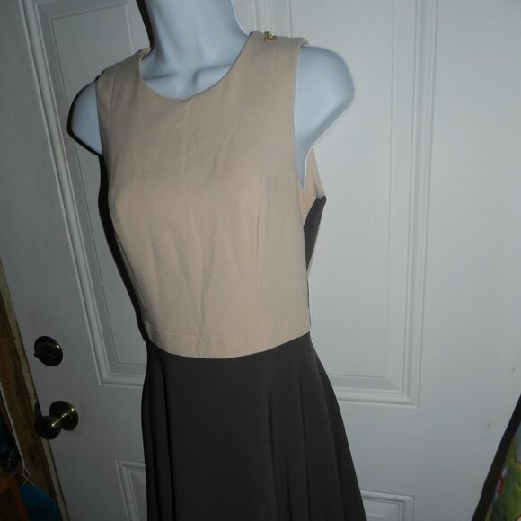 Elisabetta Franchi A-Line Shift Midi Dress Cream/Gray EU 40 🆕⌚📦🏃💨🚚 - Picture 5 of 16